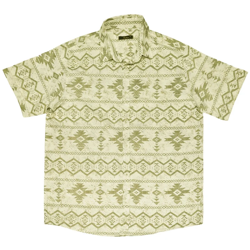 پیراهن مردانه نخی طرح هندسی مدل G-GRMS99 - تصویر 2